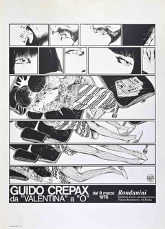 De "Valentina" a "O"  - Impresión offset vintage según Guido Crepax - 1976