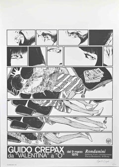 From Valentina to O  - Vintage Offset Print by Guido Crepax - 1976