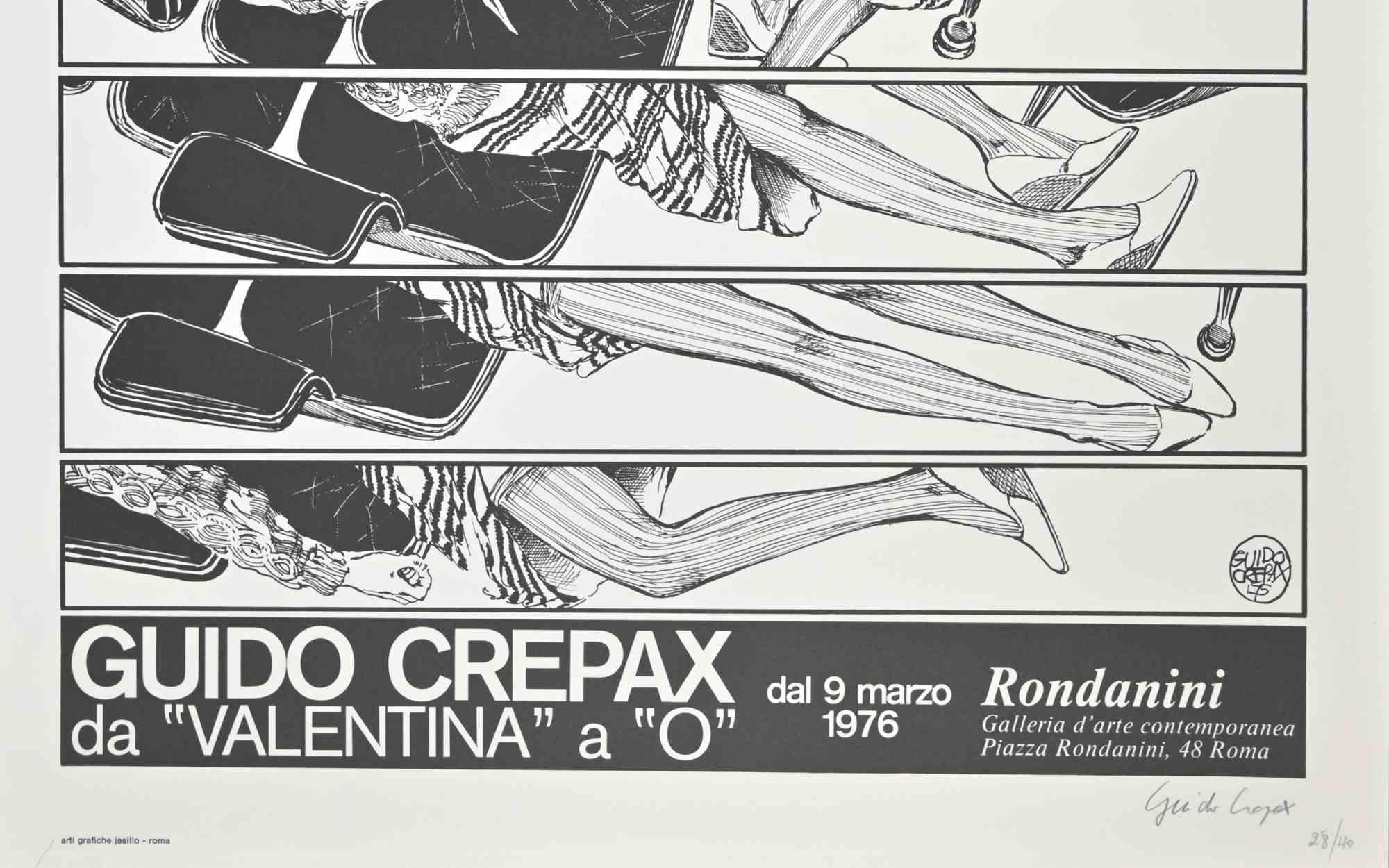 Guido Crepax De Valentina à O  - Impression offset vintage par Guido Crepax - 1976 en vente 1