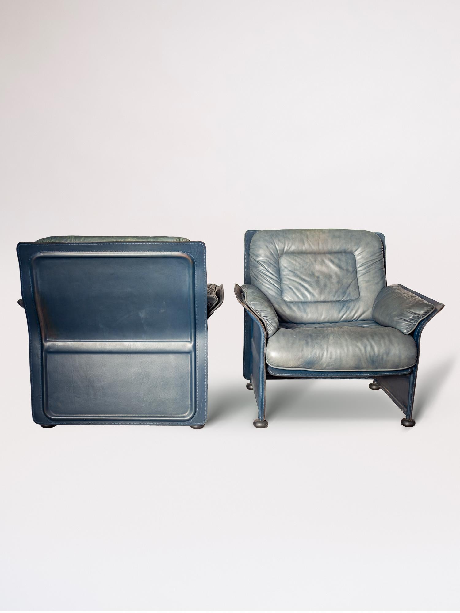 Late 20th Century Guido Faleschini for I4 Mariani Meteora Club Chairs For Sale