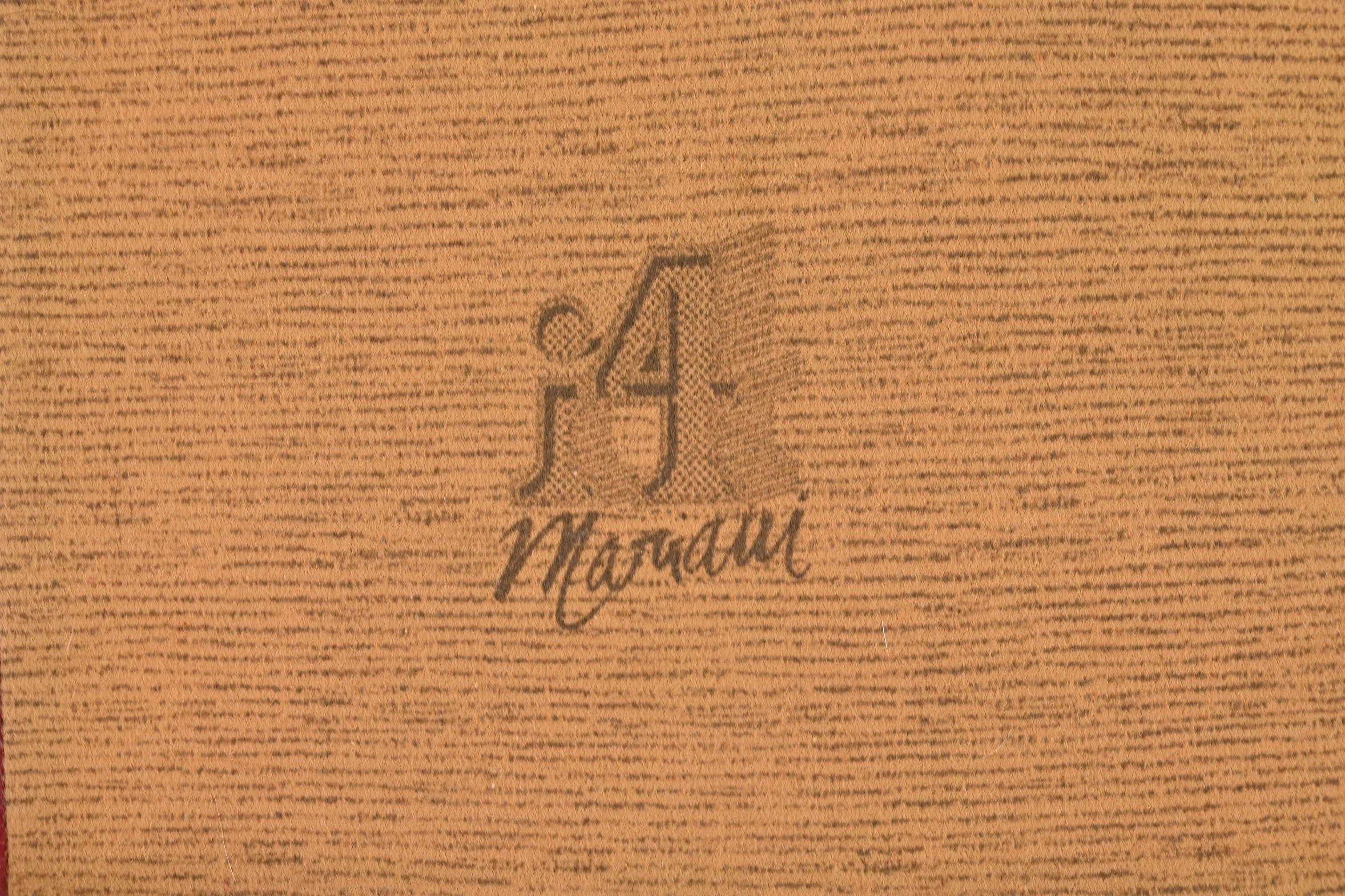 Guido Faleschini for I4 Mariani Postmodern Burgundy Italian Leather Armchairs For Sale 11