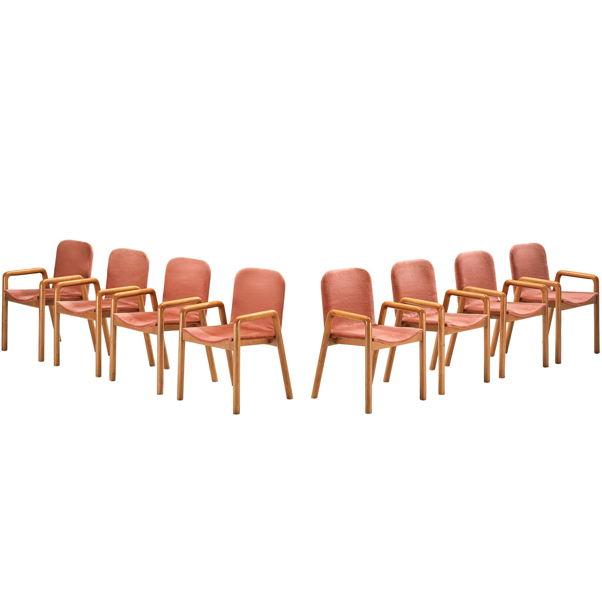 Guido Faleschini pour i4 Mariani Ensemble de huit chaises de salle à manger "Dilos".