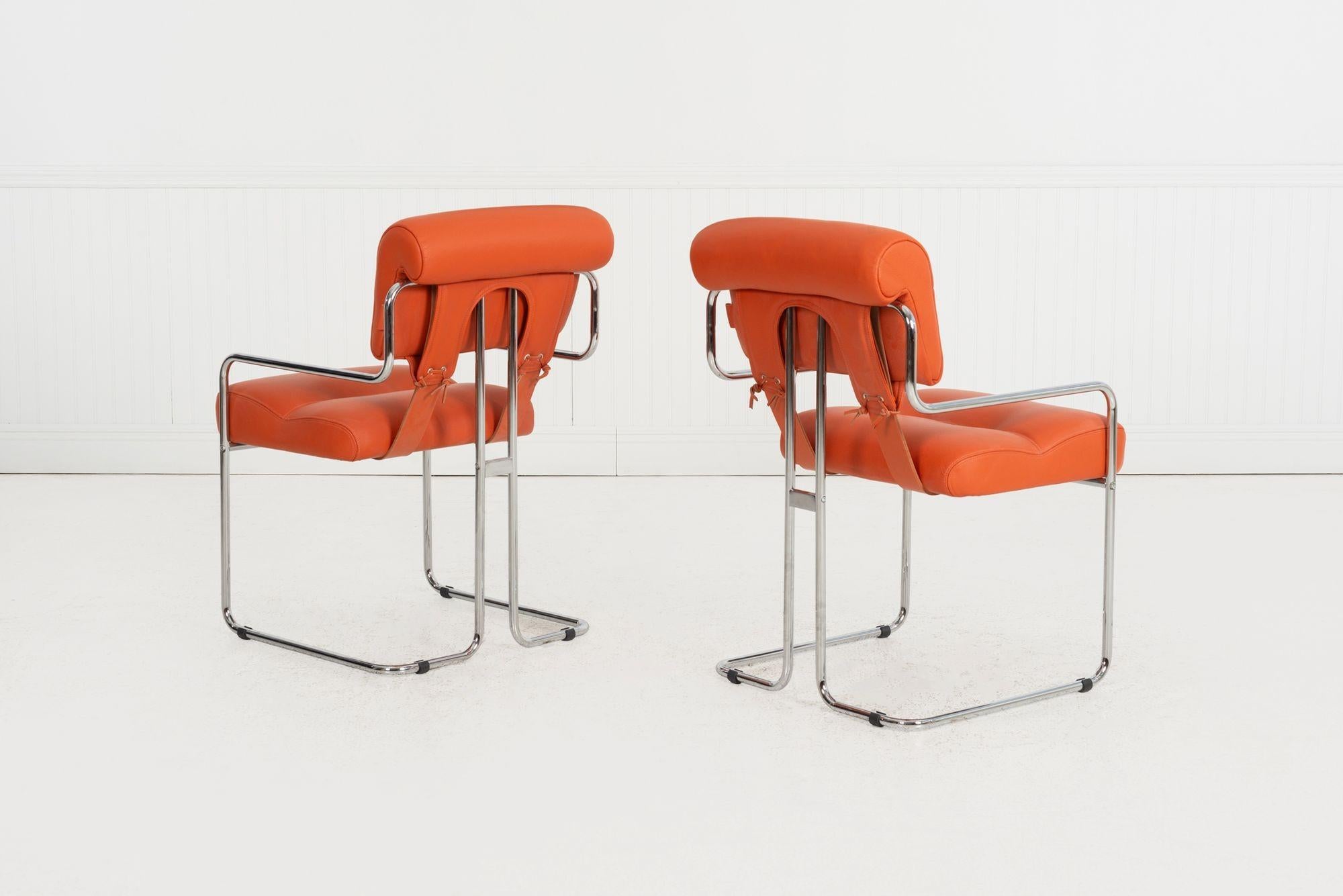 Guido Faleschini pour i4 Mariani Chaises de salle à manger Tucroma, ensemble de six, Italie, 1971 en vente 2