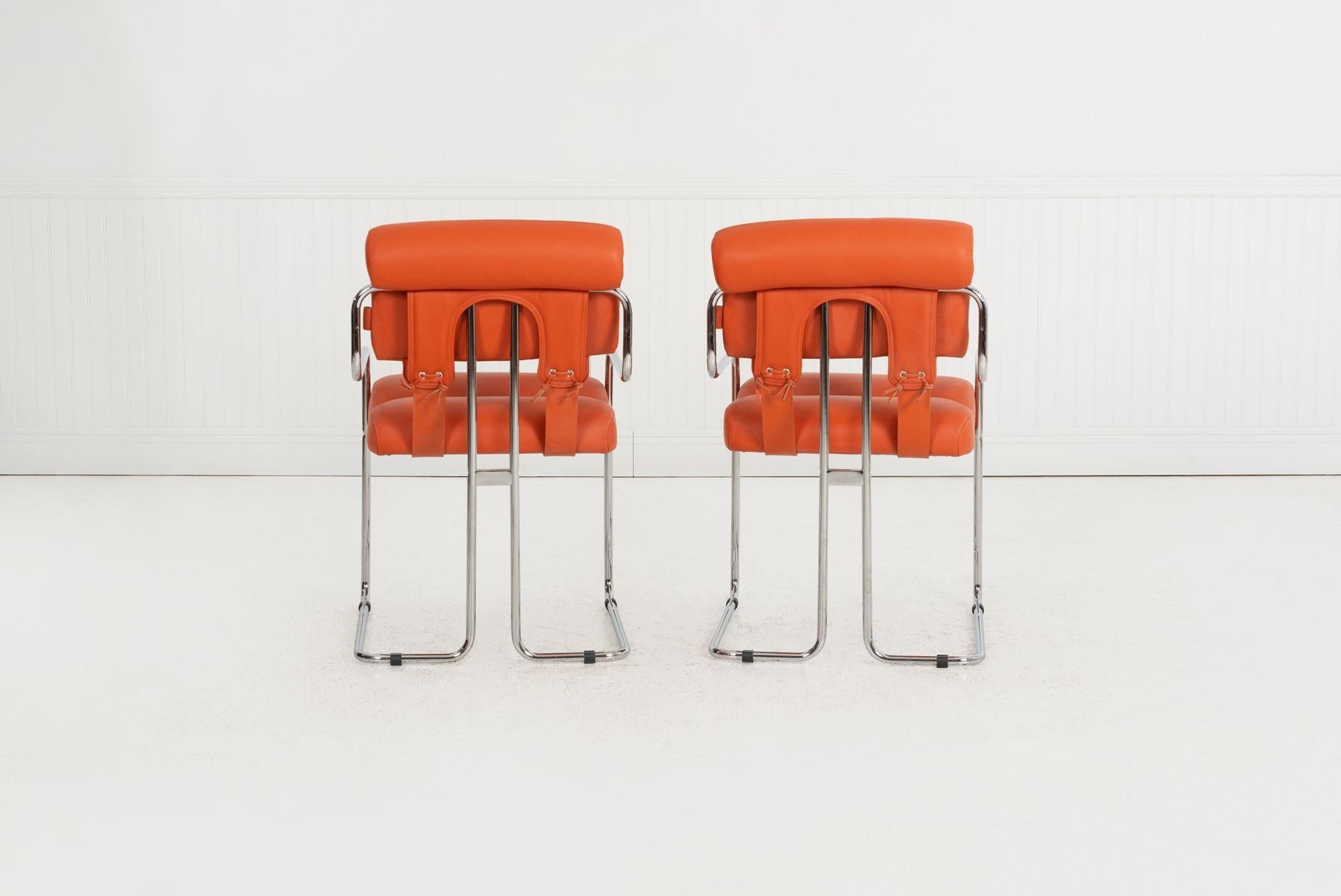 Guido Faleschini pour i4 Mariani Chaises de salle à manger Tucroma, ensemble de six, Italie, 1971 en vente 3