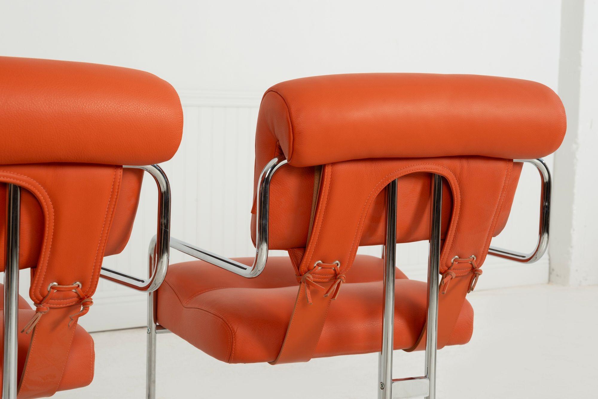 Guido Faleschini pour i4 Mariani Chaises de salle à manger Tucroma, ensemble de six, Italie, 1971 en vente 4