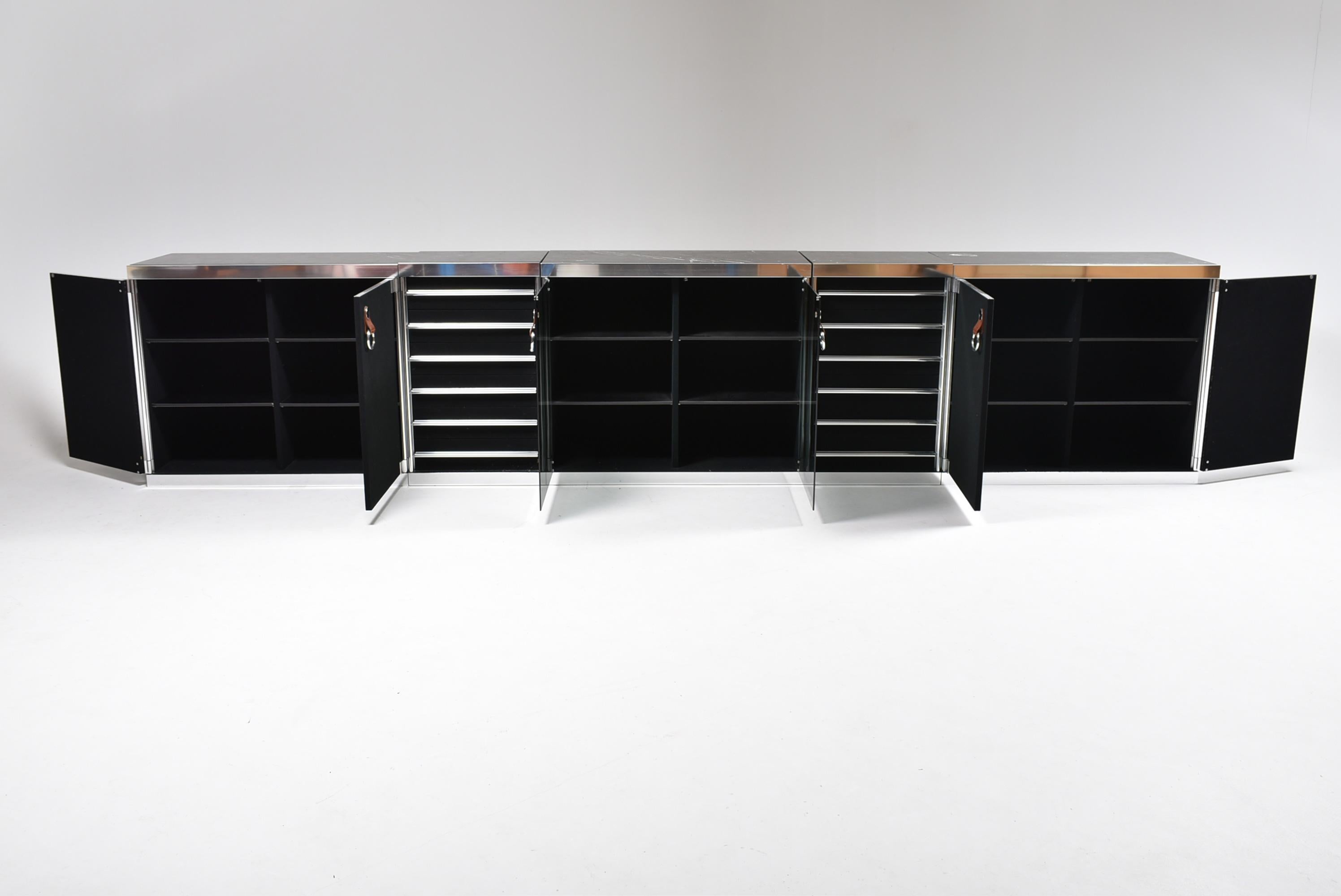 Guido Faleschini for Mariani, 5 Parts Sideboard For Hermès, France, 1970 5