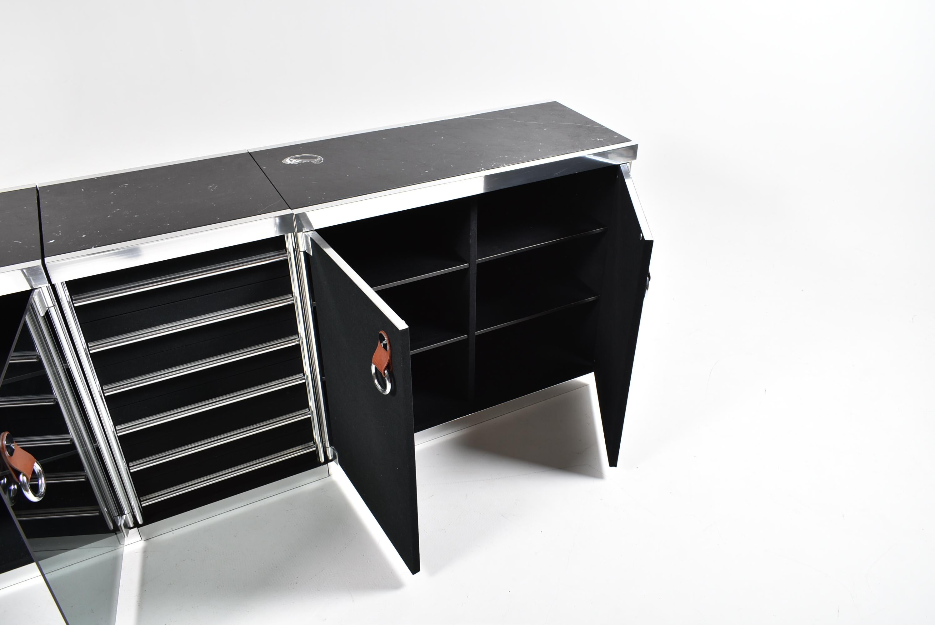 Guido Faleschini for Mariani, 5 Parts Sideboard For Hermès, France, 1970 9