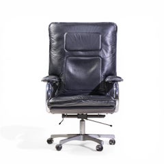 Guido Faleschini per Mariani Sedia da scrivania in pelle "Big" di metà secolo