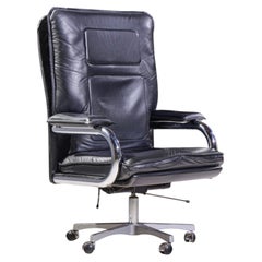 Guido Faleschini per Mariani Sedia da scrivania in pelle "Big" di metà secolo