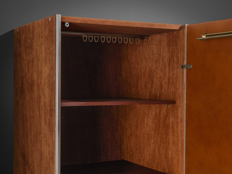 Guido Faleschini for Mariani Cabinets in Cognac Leather In Good Condition For Sale In Waalwijk, NL
