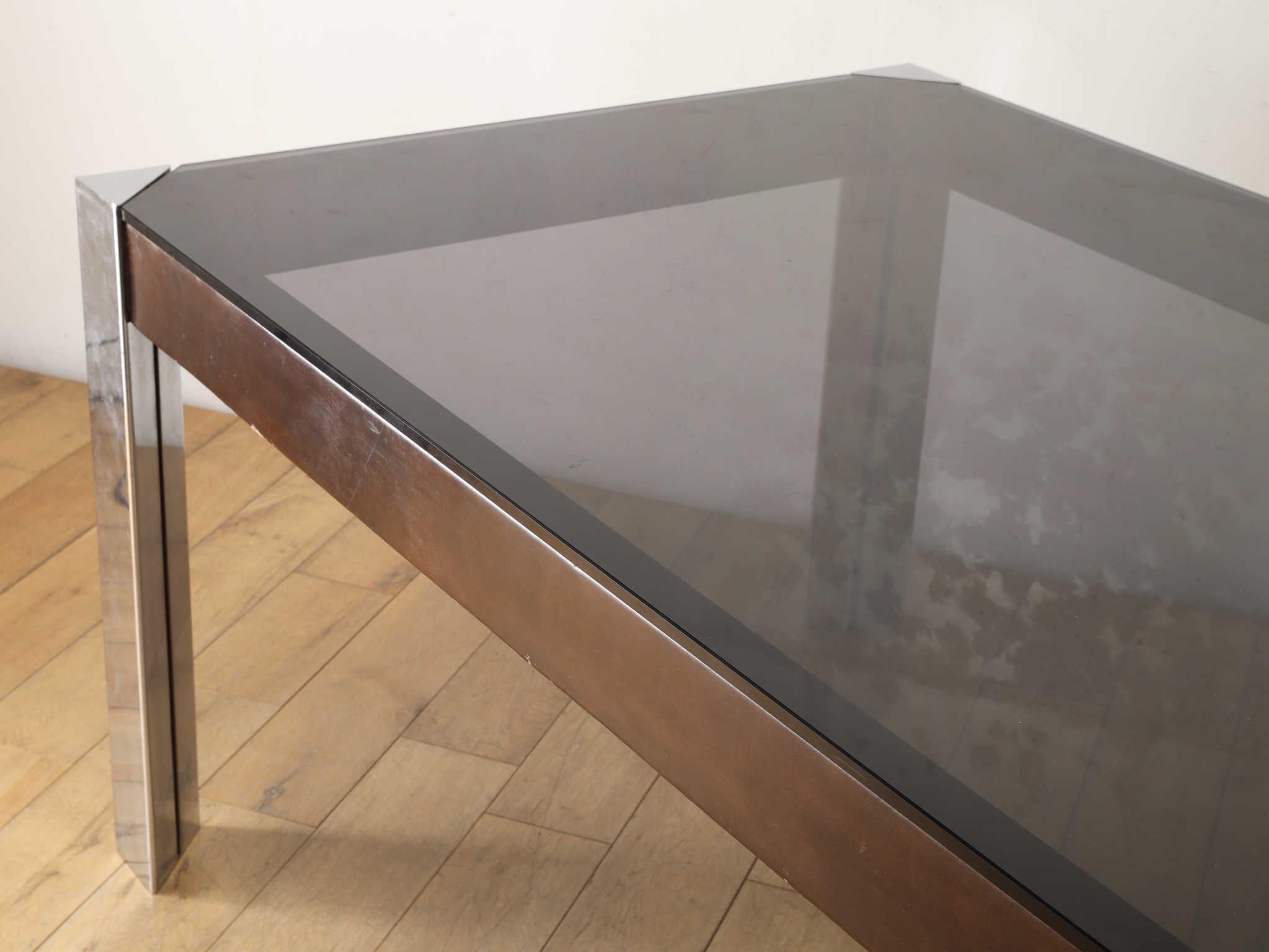 Italian Guido Faleschini Glass Table For HERMES 1970's For Sale