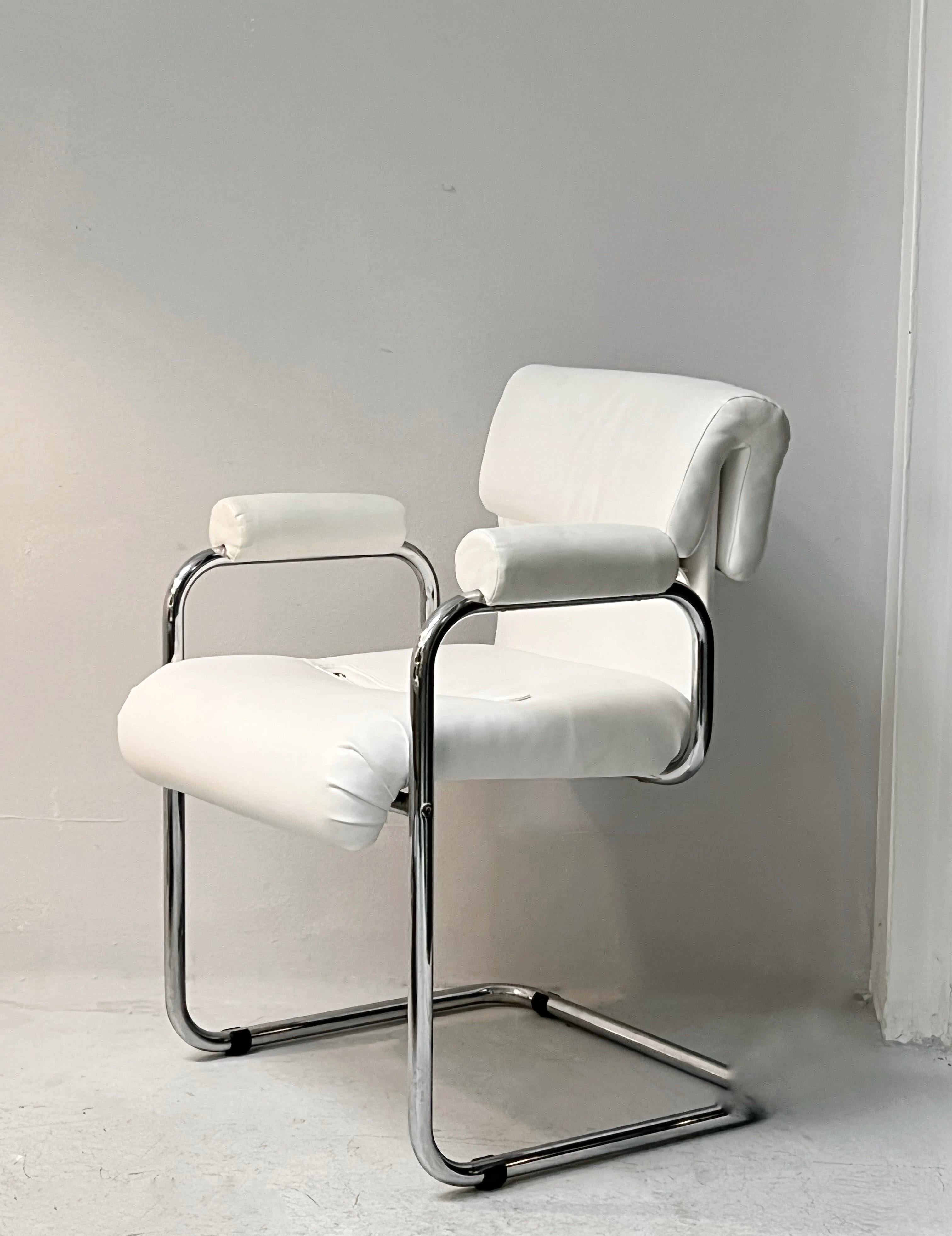 Guido Faleschini i4 Mariani White Leather Dining Chair, 2 Available 1