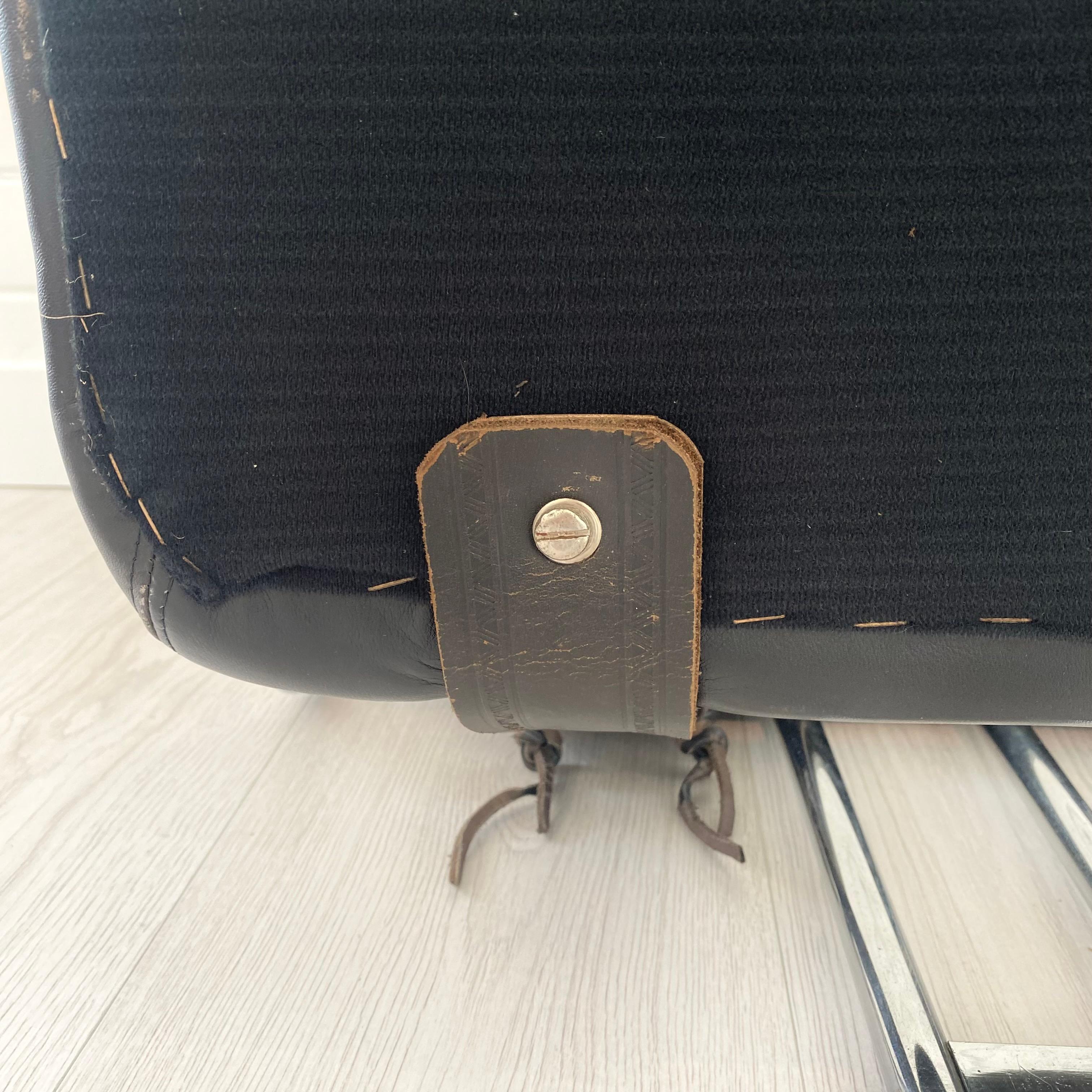 Guido Faleschini Tucroma Chair in Black Leather, 1970s Italy 5