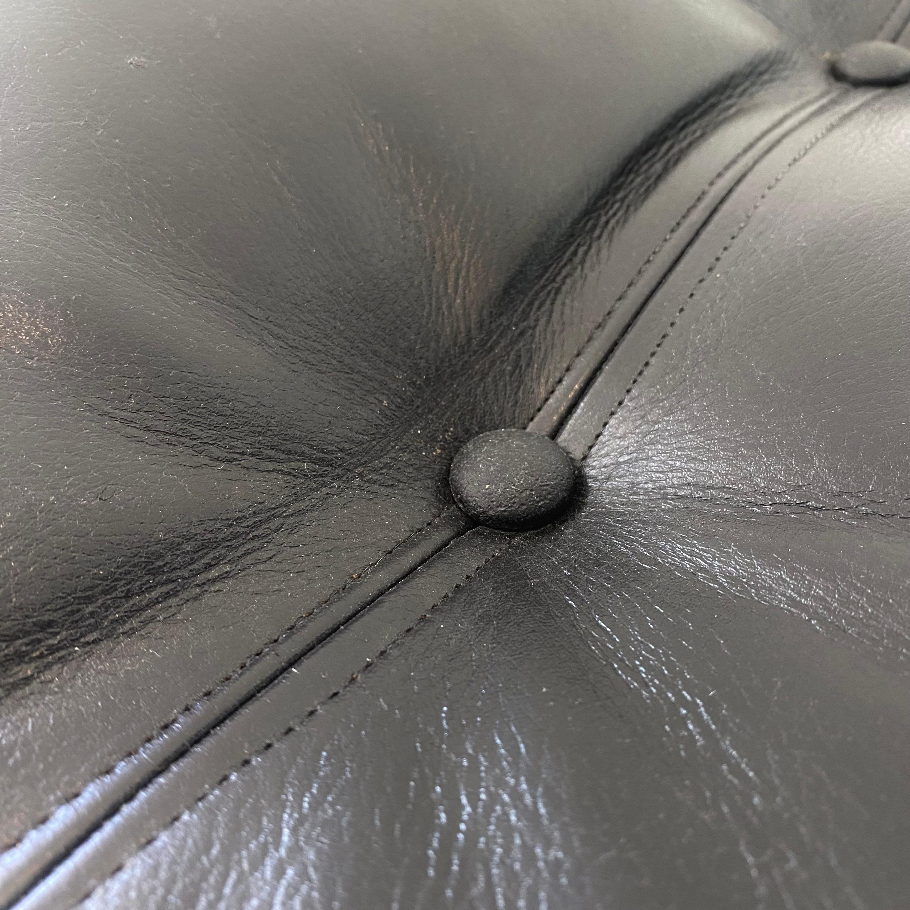 Guido Faleschini Tucroma Chair in Black Leather, 1970s Italy For Sale 9