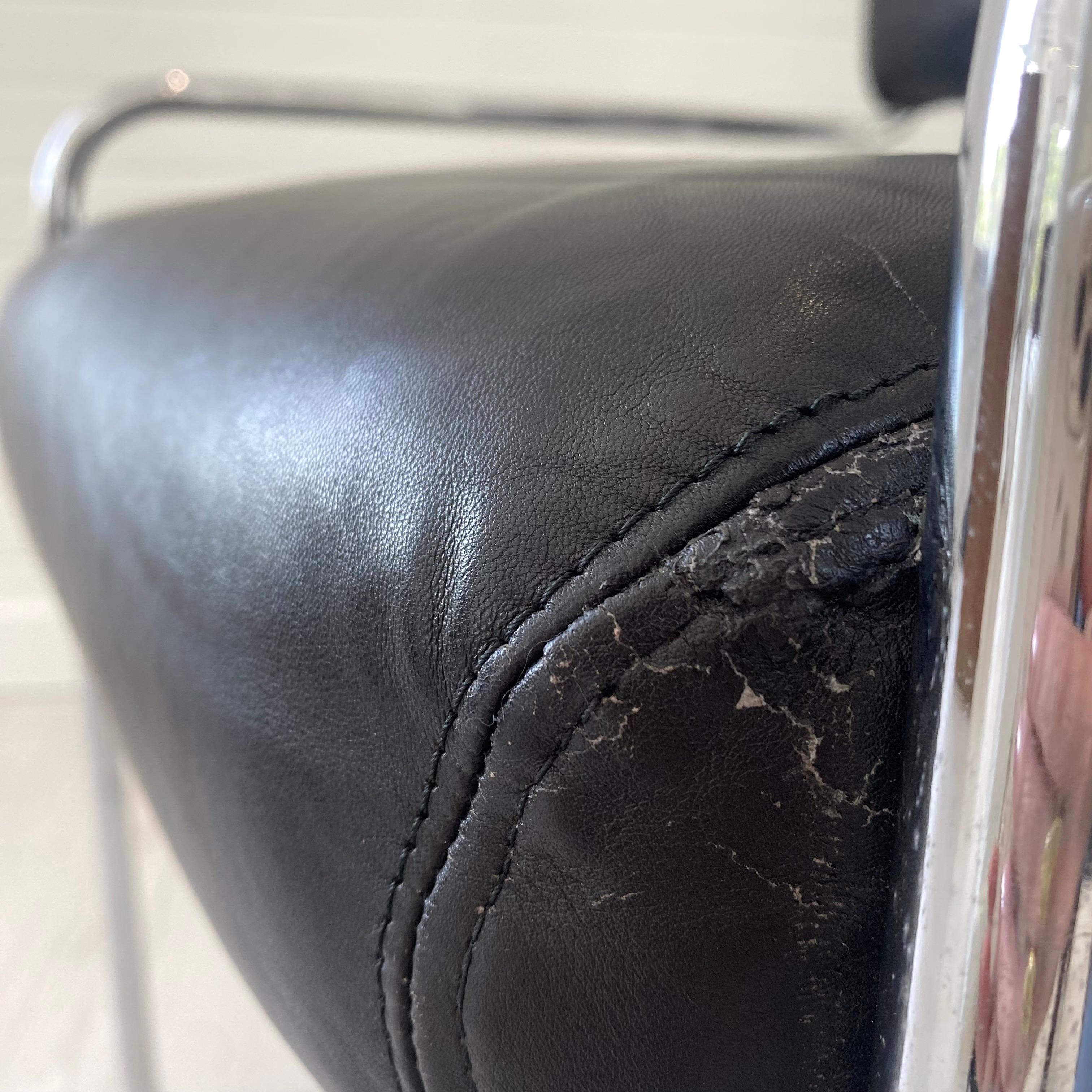 Guido Faleschini Tucroma Chair in Black Leather, 1970s Italy 10