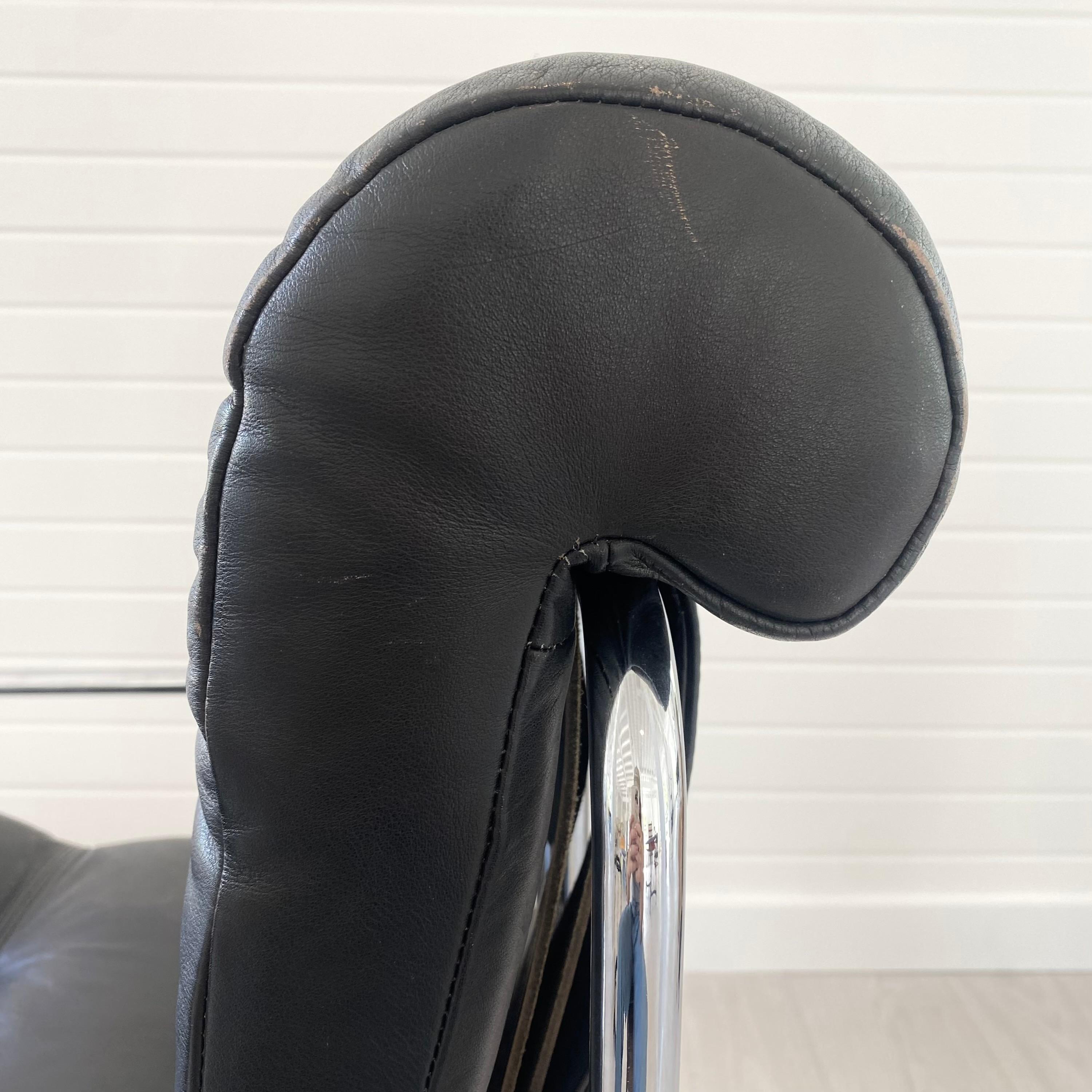 Guido Faleschini Tucroma Chair in Black Leather, 1970s Italy 11