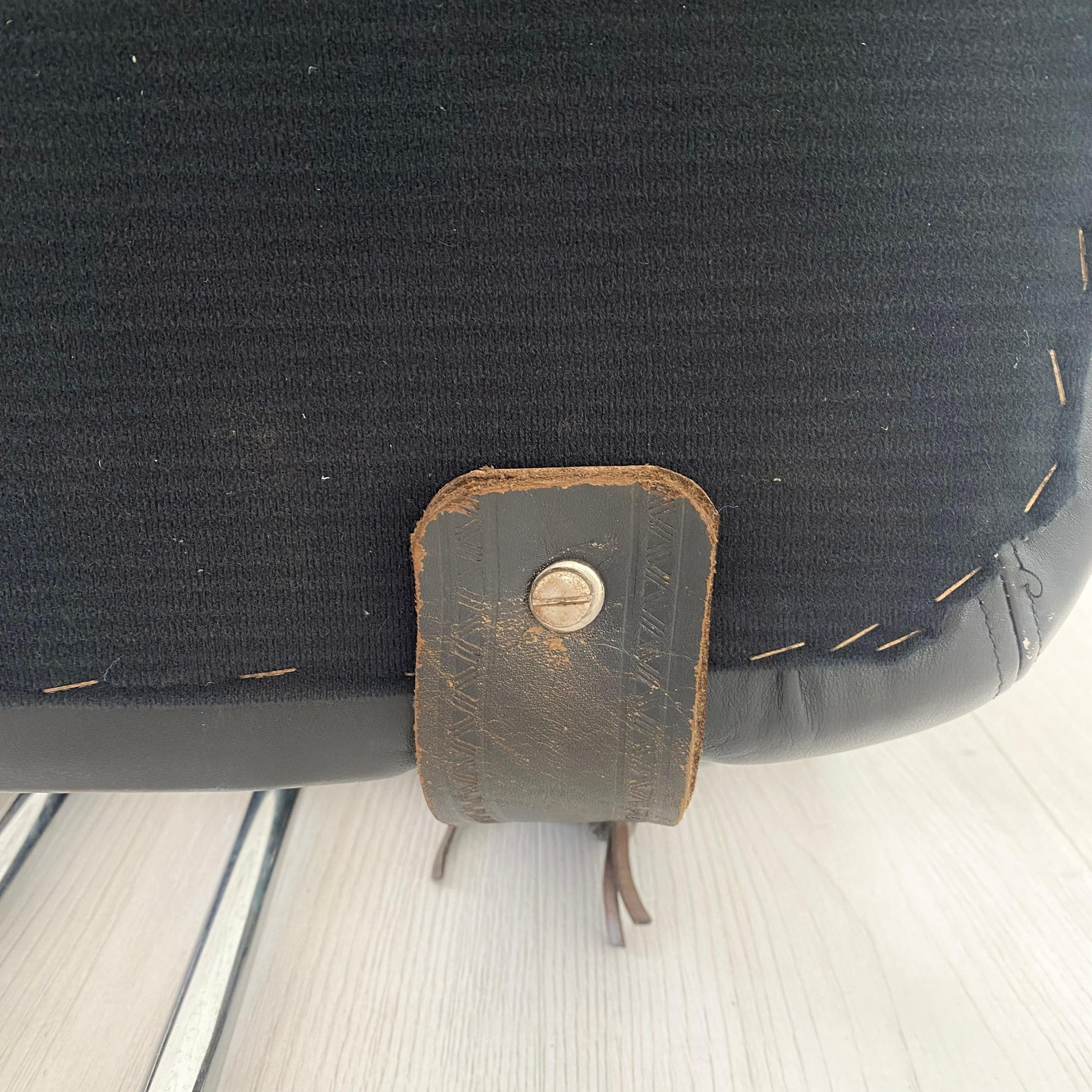 Guido Faleschini Tucroma Chair in Black Leather, 1970s Italy 4