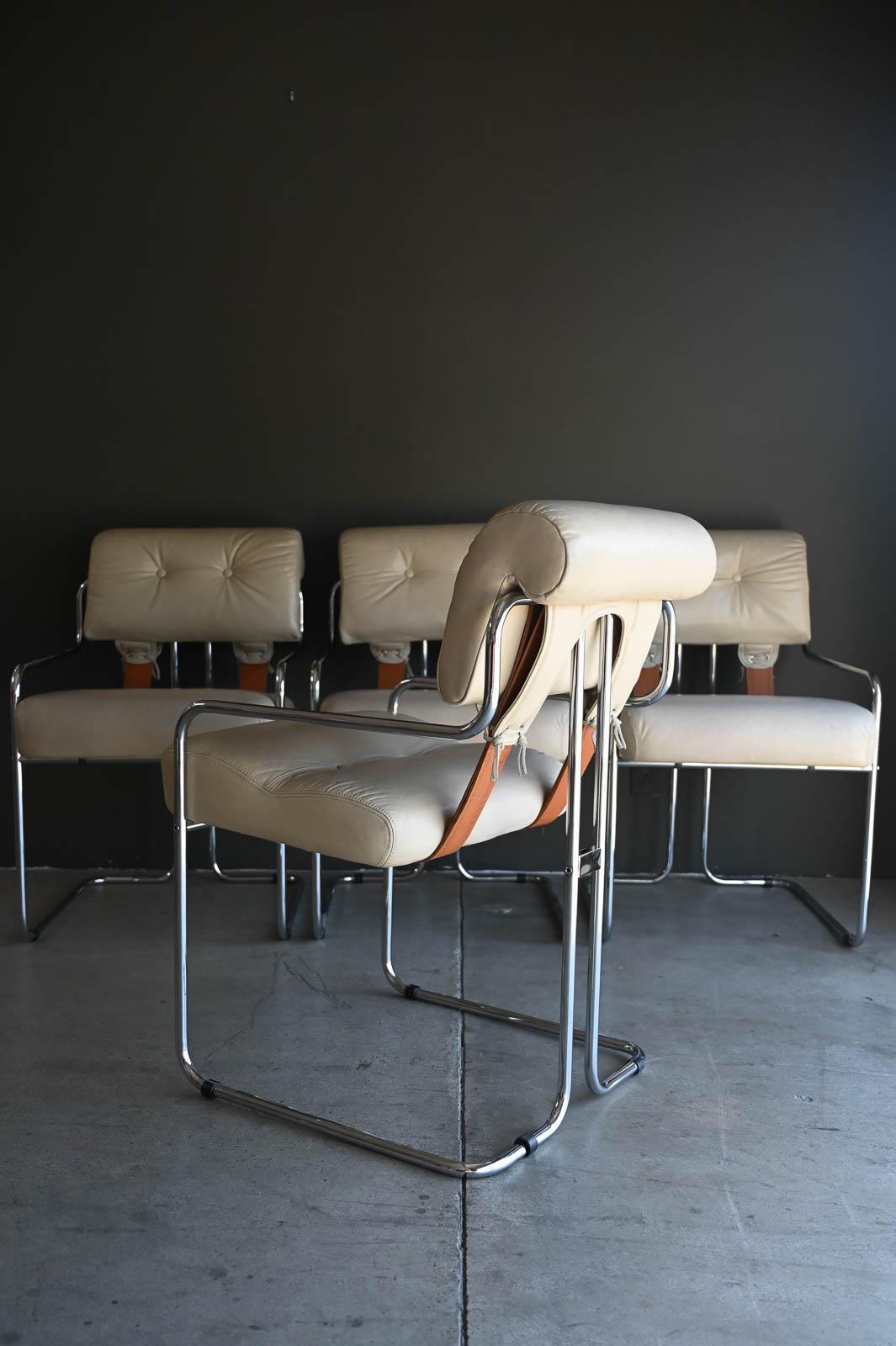 Tucroma-Stühle von Guido Faleschini für i4 Mariani, Italien, ca. 1970 im Zustand „Gut“ in Costa Mesa, CA
