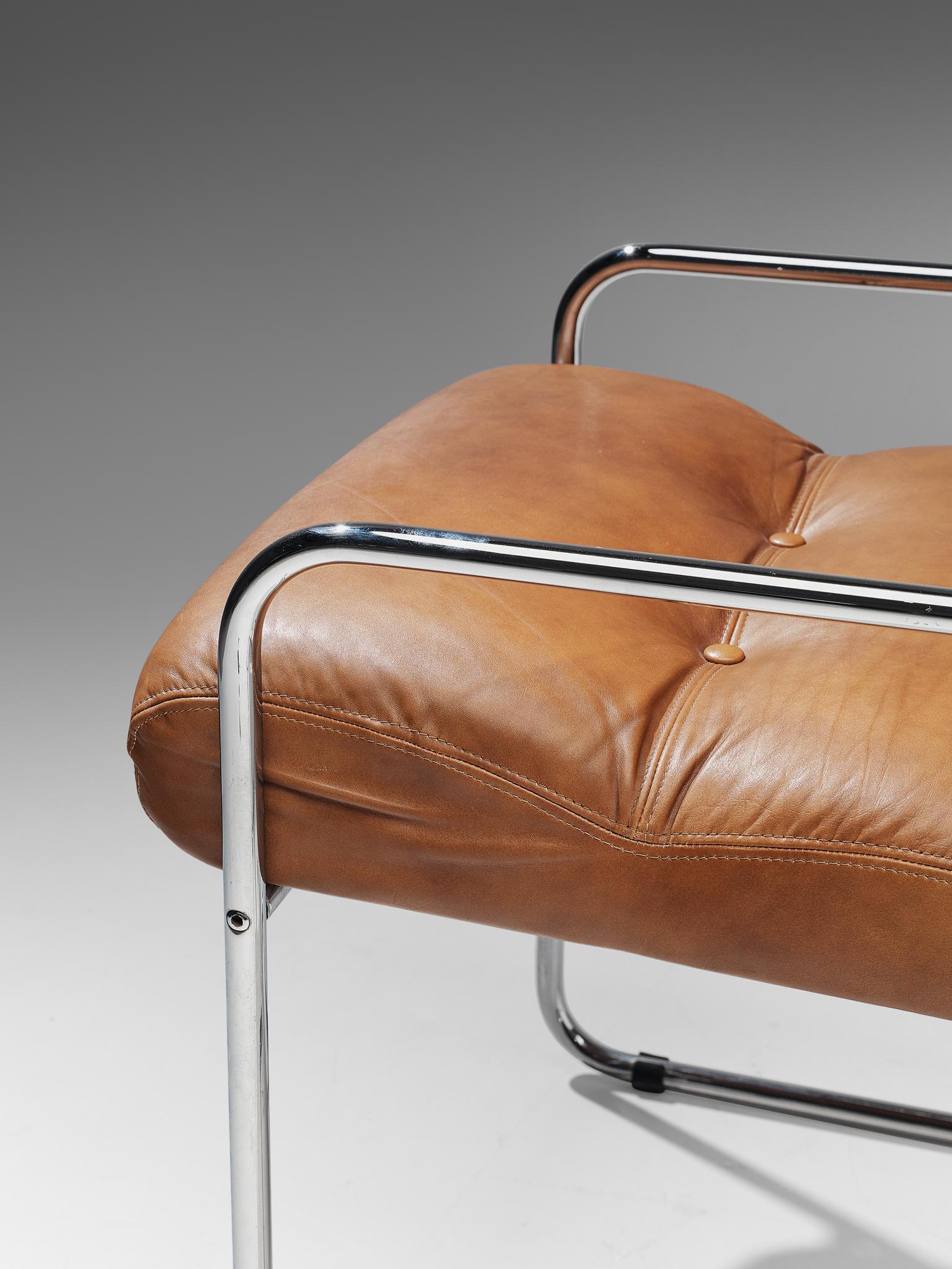 Guido Faleschini 'Tucroma' Chairs in Cognac Leather In Good Condition In Waalwijk, NL