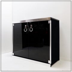 Guido Faleschini Tucroma Sideboard, Wood & Glass, I4 Mariani, 1970s