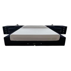 Guido Faleschini Tucromo Velvet King Size Bed by i4 Mariani, Italy, 1970s