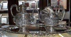 Guido Fiorentini Milano 20th cent impressive Set Sterling Silver "coffee&tea"