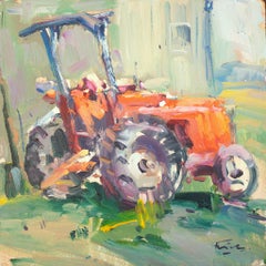 "Big Wheels" Impressionist Farm Scene