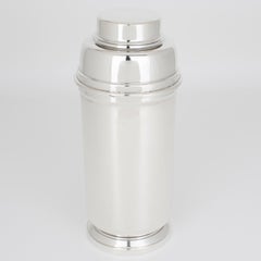 Guido Galbiati, Italia, Coctelera modernista de plata plateada