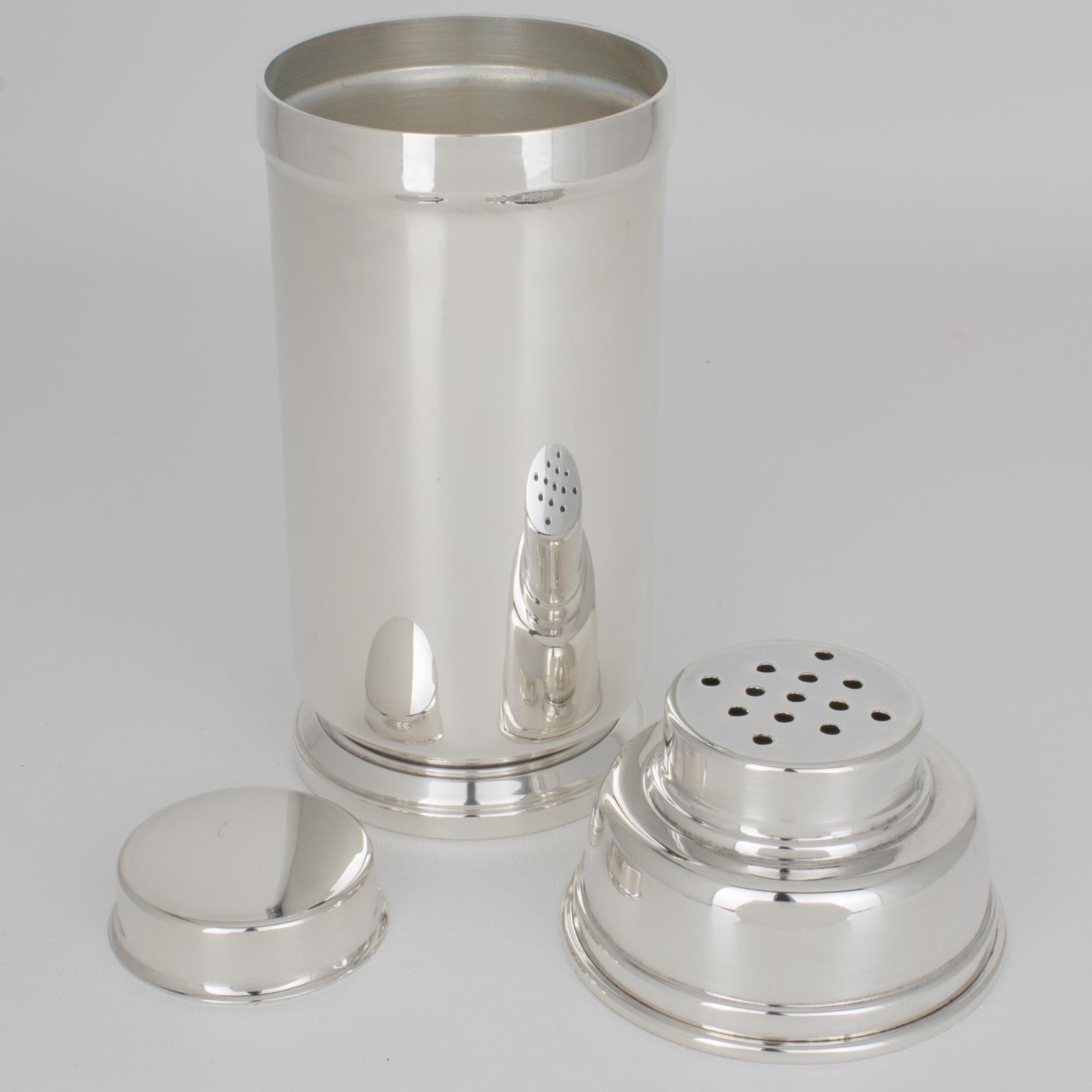 Guido Galbiati, Italia, Coctelera modernista de plata plateada Moderno en venta