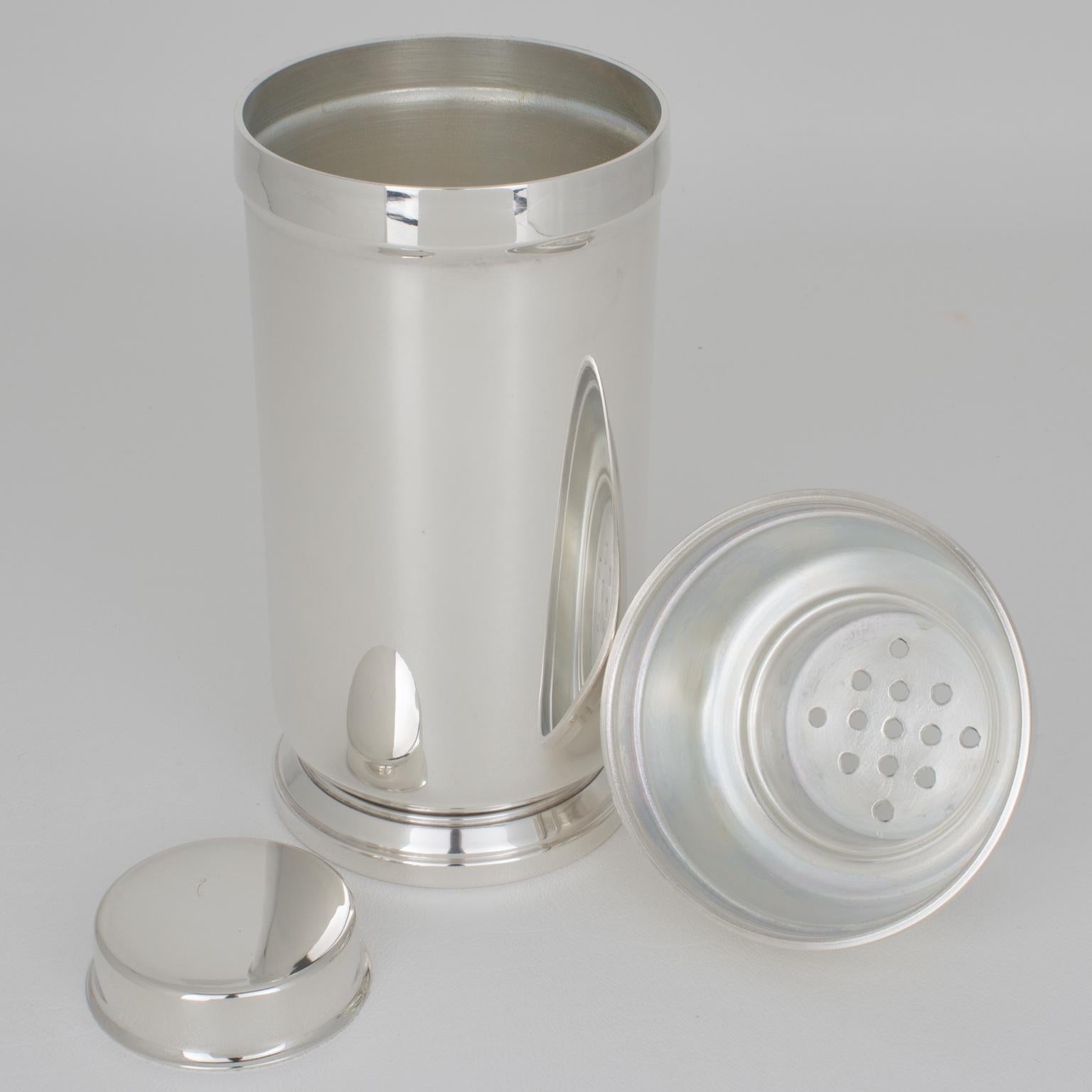 Guido Galbiati, Italia, Coctelera modernista de plata plateada en Bueno estado para la venta en Atlanta, GA
