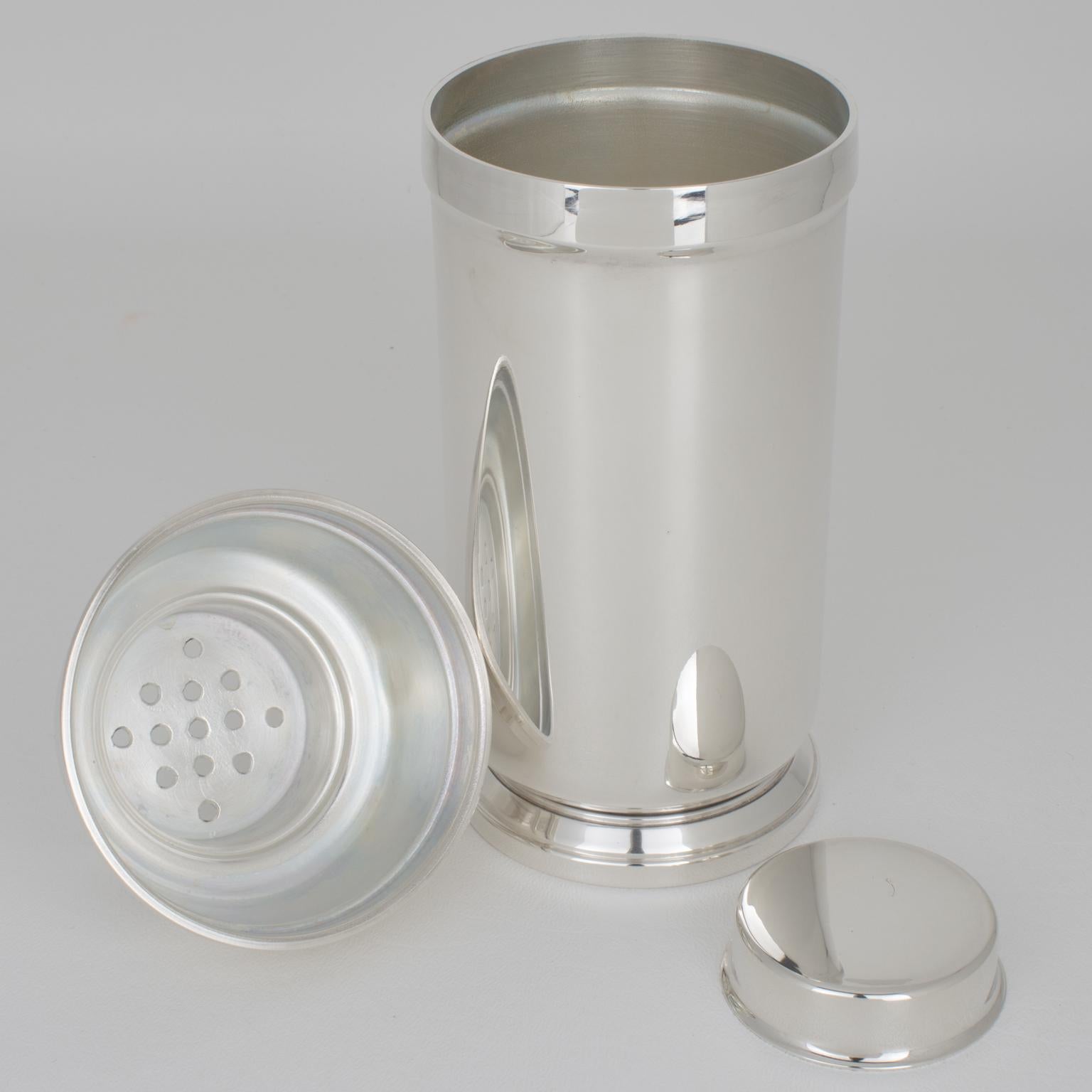 Guido Galbiati, Italia, Coctelera modernista de plata plateada mediados del siglo XX en venta