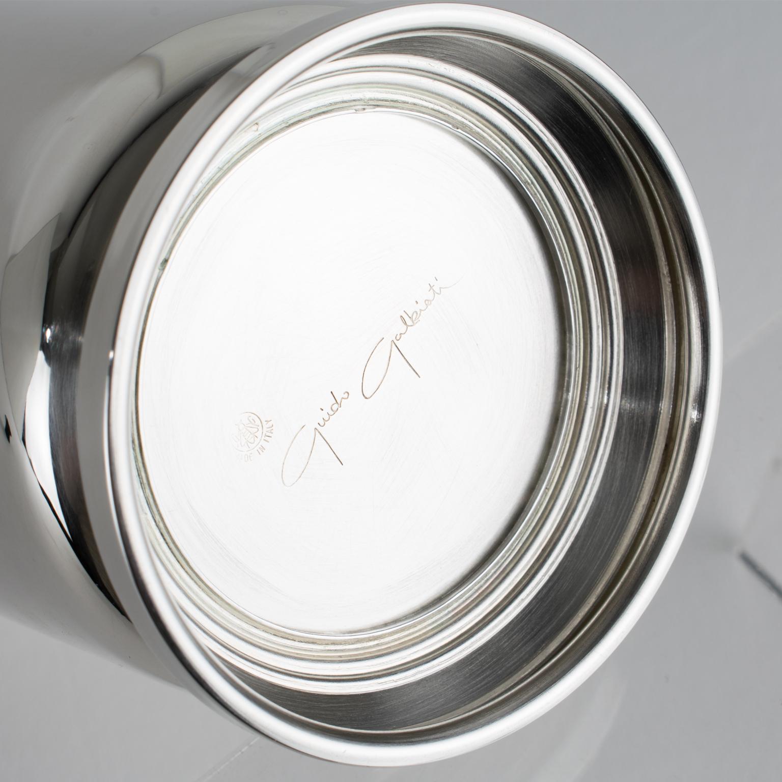 Guido Galbiati, Italia, Coctelera modernista de plata plateada en venta 1