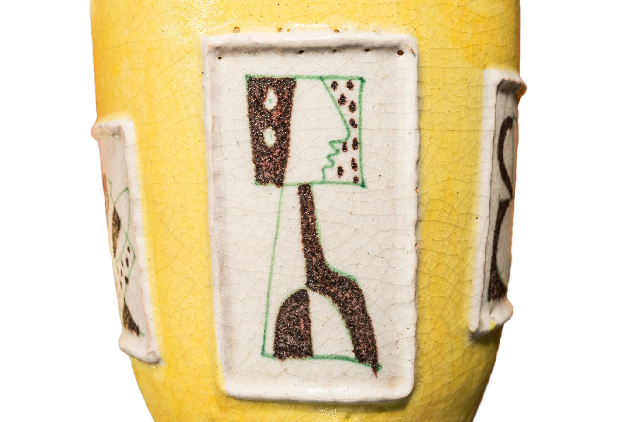 Guido Gambone, Bottle vase, Ceramic, Signed, Italy, circa 1950 7