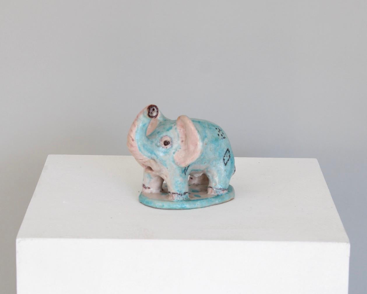 Set von vier italienischen Keramik-Tierskulpturen mit Tierfiguren aus Guido Gambone  im Angebot 5