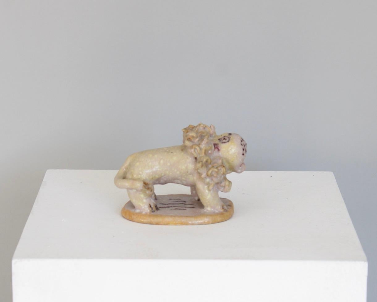 Set von vier italienischen Keramik-Tierskulpturen mit Tierfiguren aus Guido Gambone  im Angebot 8