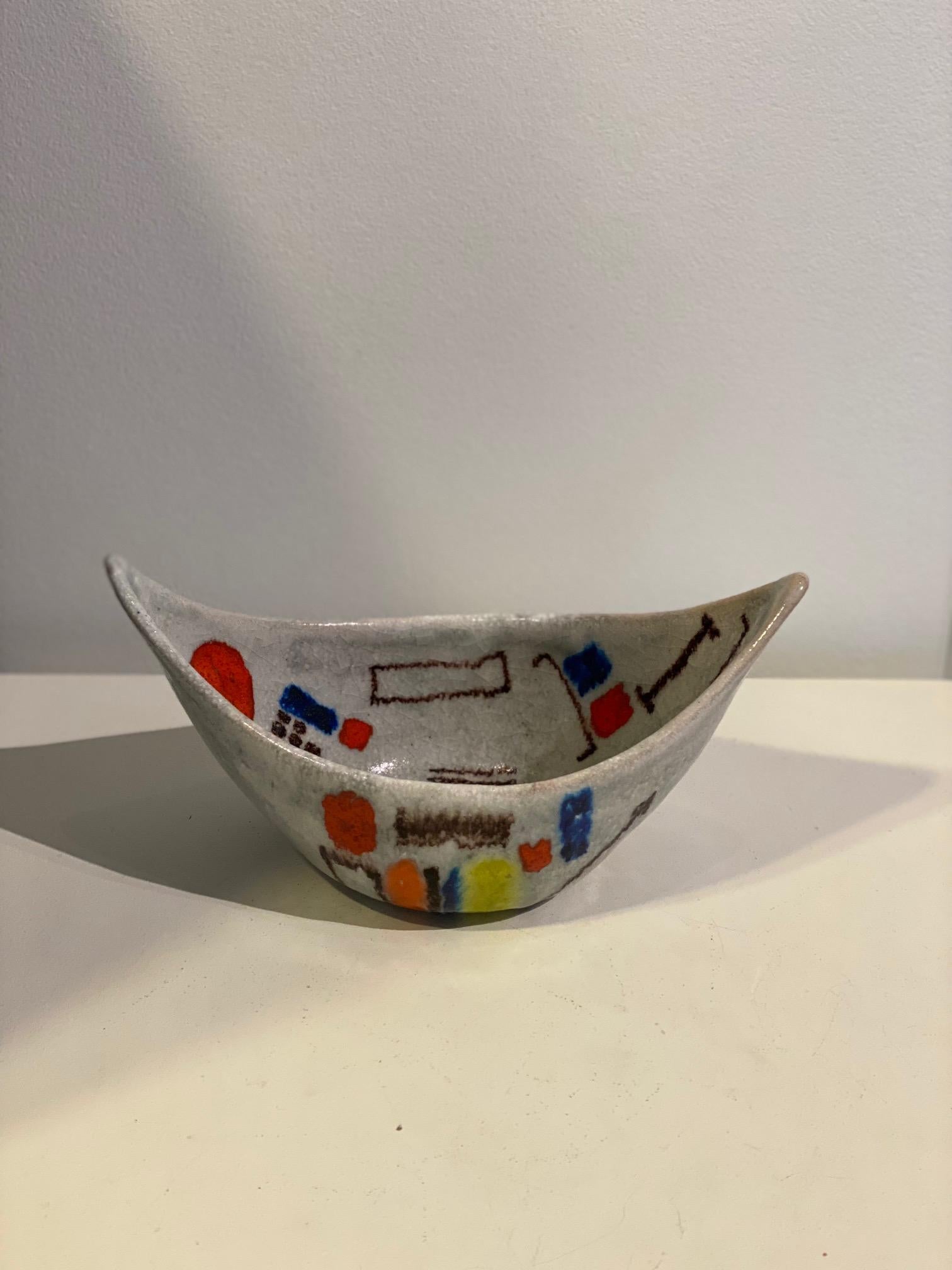 Italian Guido Gambone Ceramic Decorative Cup Vide-Poches 1950's
