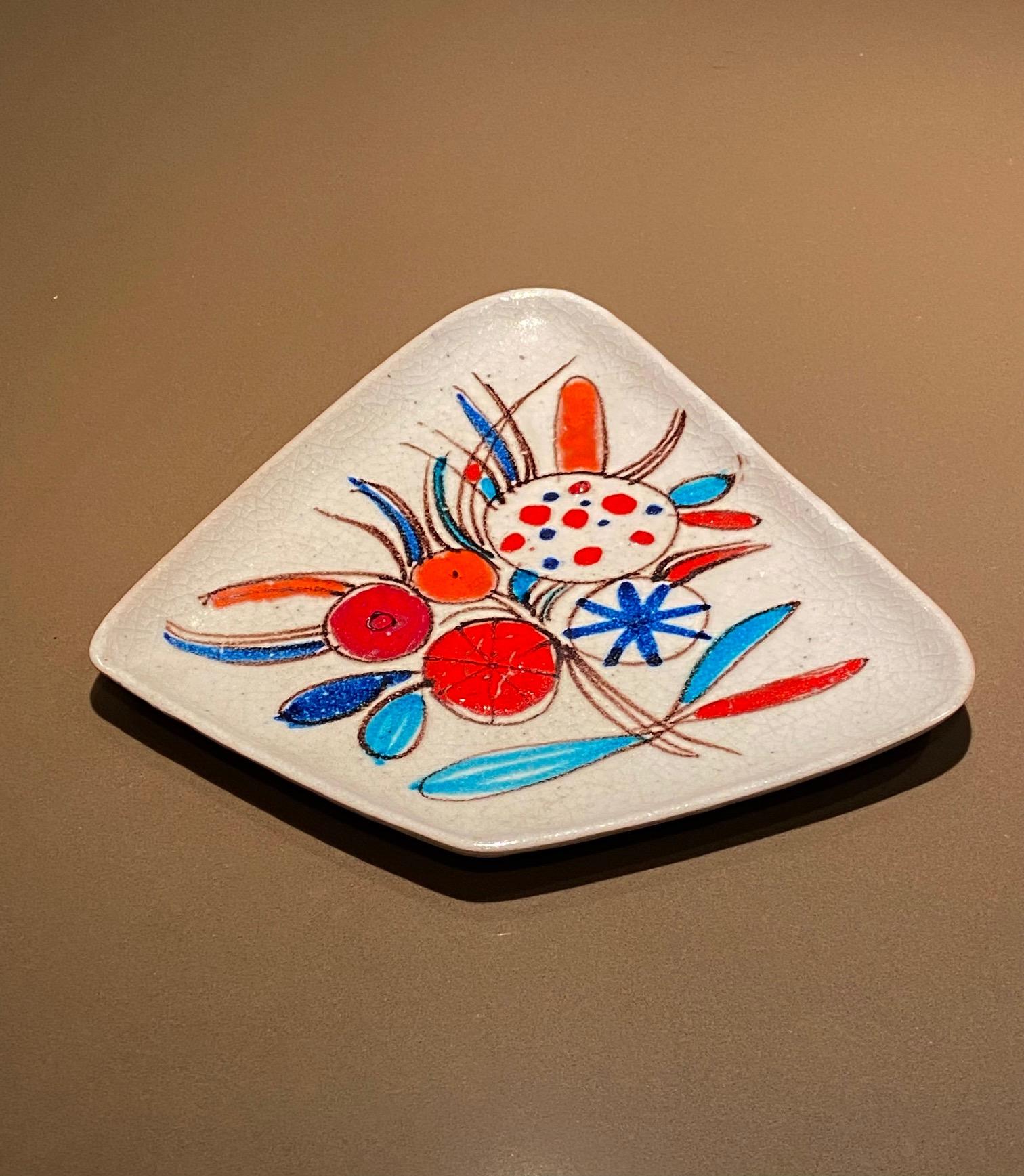 Italian Guido Gambone Ceramic Decorative Cup Vide-Poches 1950's For Sale