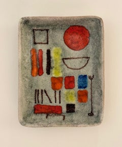 Guido Gambone Ceramic Decorative Cup Vide-Poches or wall decoration 1950's