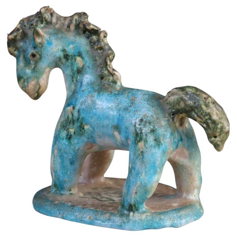 Keramik-Pferdskulptur aus Keramik von Guido Gambone im Angebot