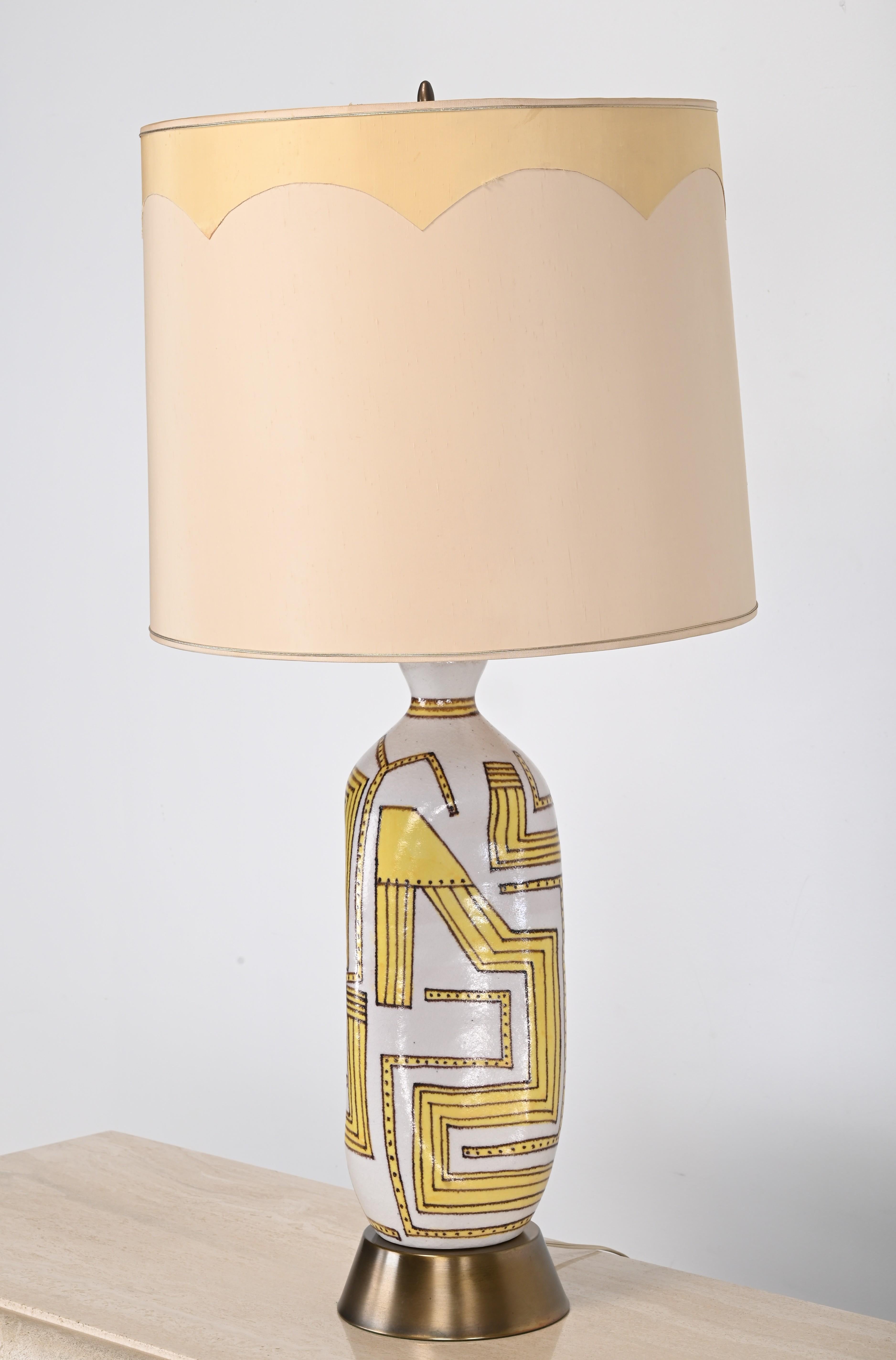 Guido Gambone Ceramic Lamp, Italy, 1955 For Sale 10