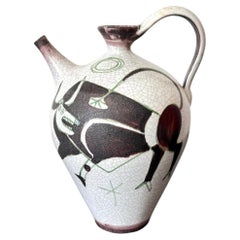 Guido Gambone, Grande vaso ad un'ansa, Italia, anni '50