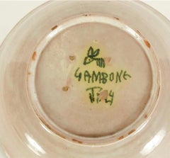 Guido Gambone Grazing Goats Monumental Stonewear Centerpiece Bowl, Italy, 1950