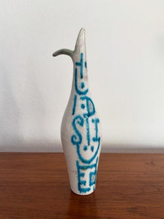 Guido Gambone Vase en grès italien du milieu du siècle 1950
