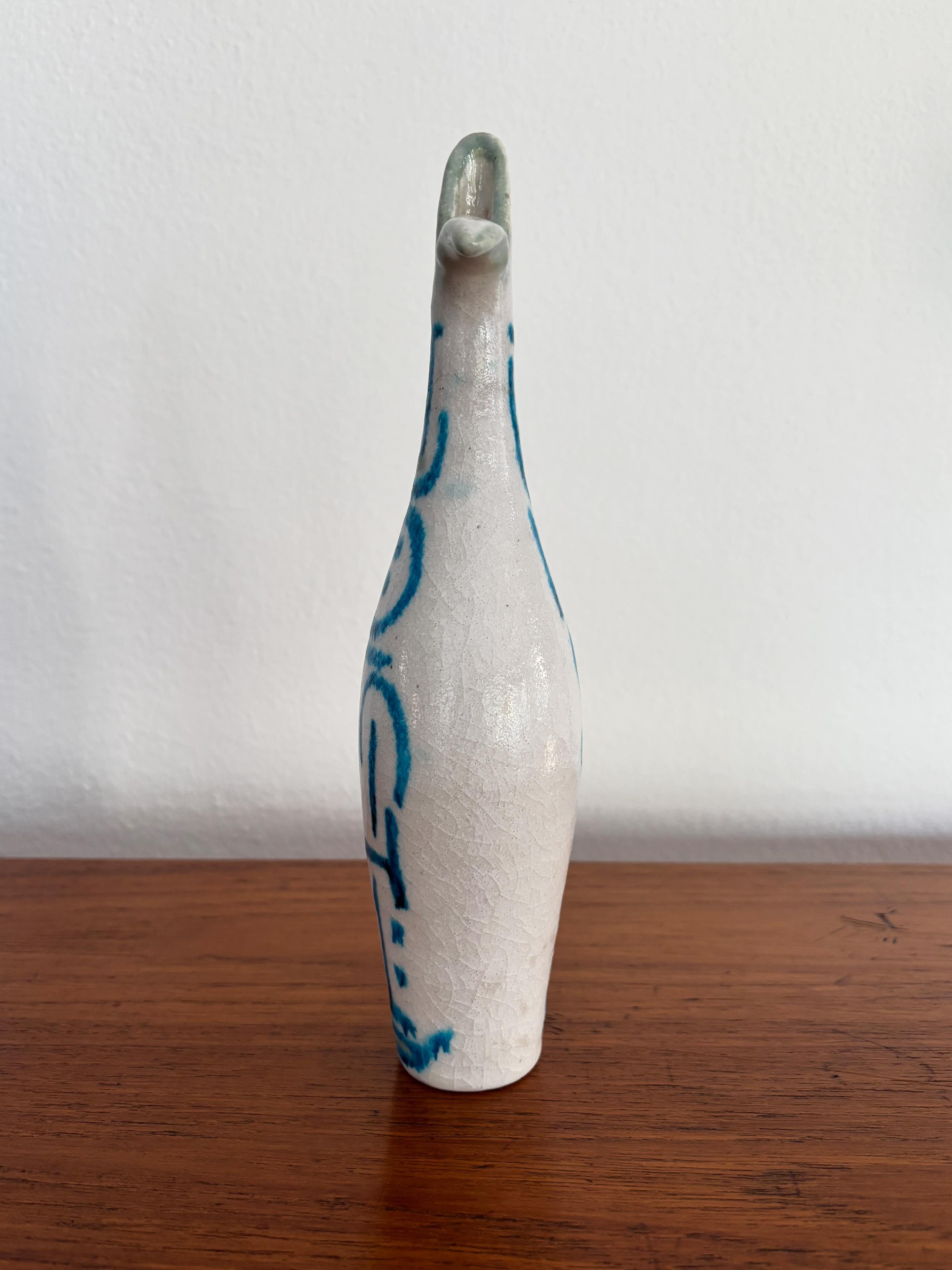 Guido Gambone Italienische Steingut-Keramikvase aus der Jahrhundertmitte 1950er Jahre (Moderne der Mitte des Jahrhunderts) im Angebot