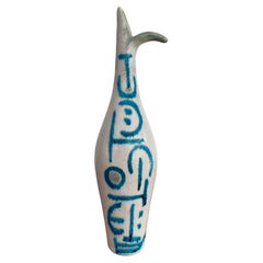 Guido Gambone Italienische Steingut-Keramikvase aus der Jahrhundertmitte 1950er Jahre