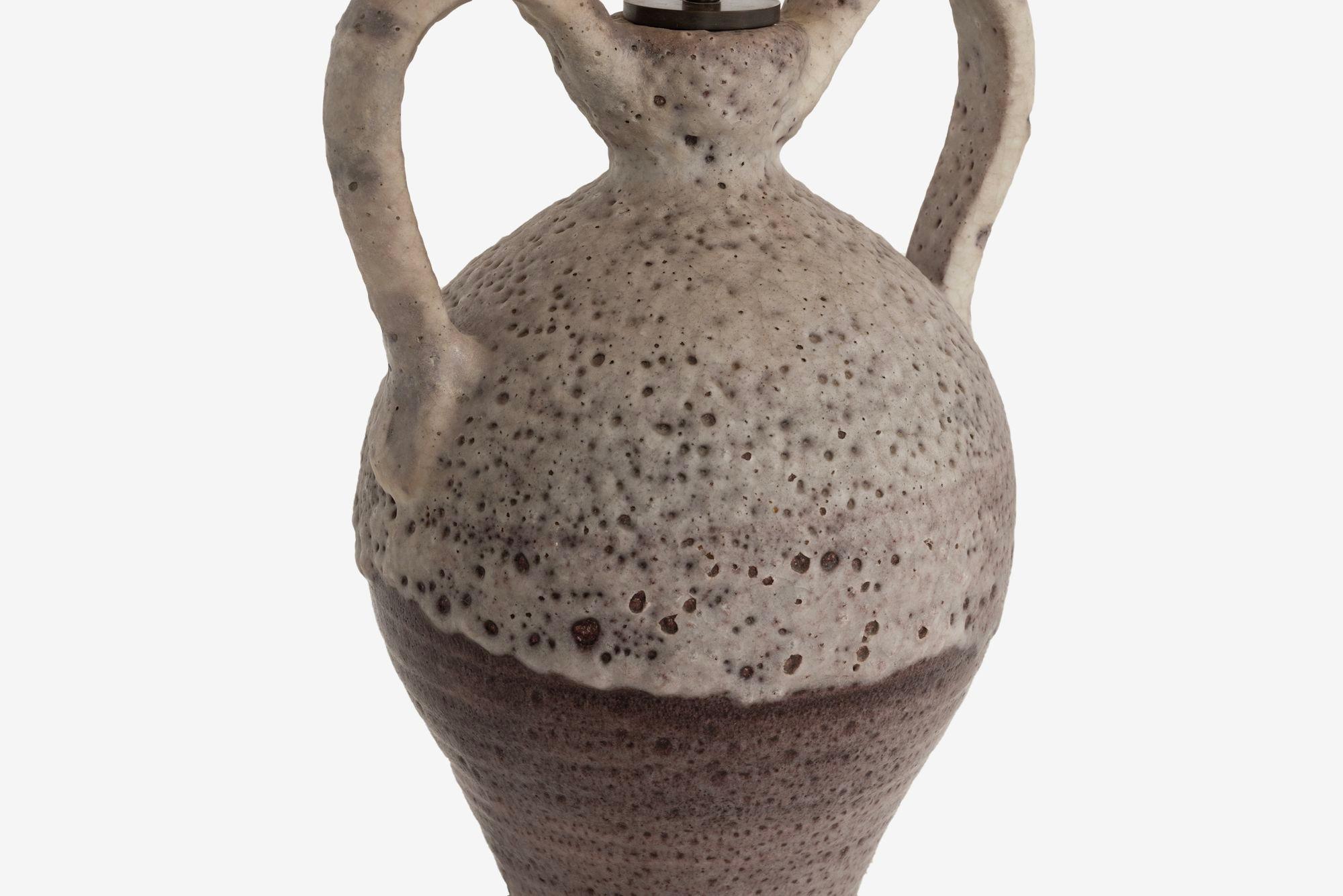Glazed Guido Gambone Jug Form Table Lamp Italy 1955 For Sale