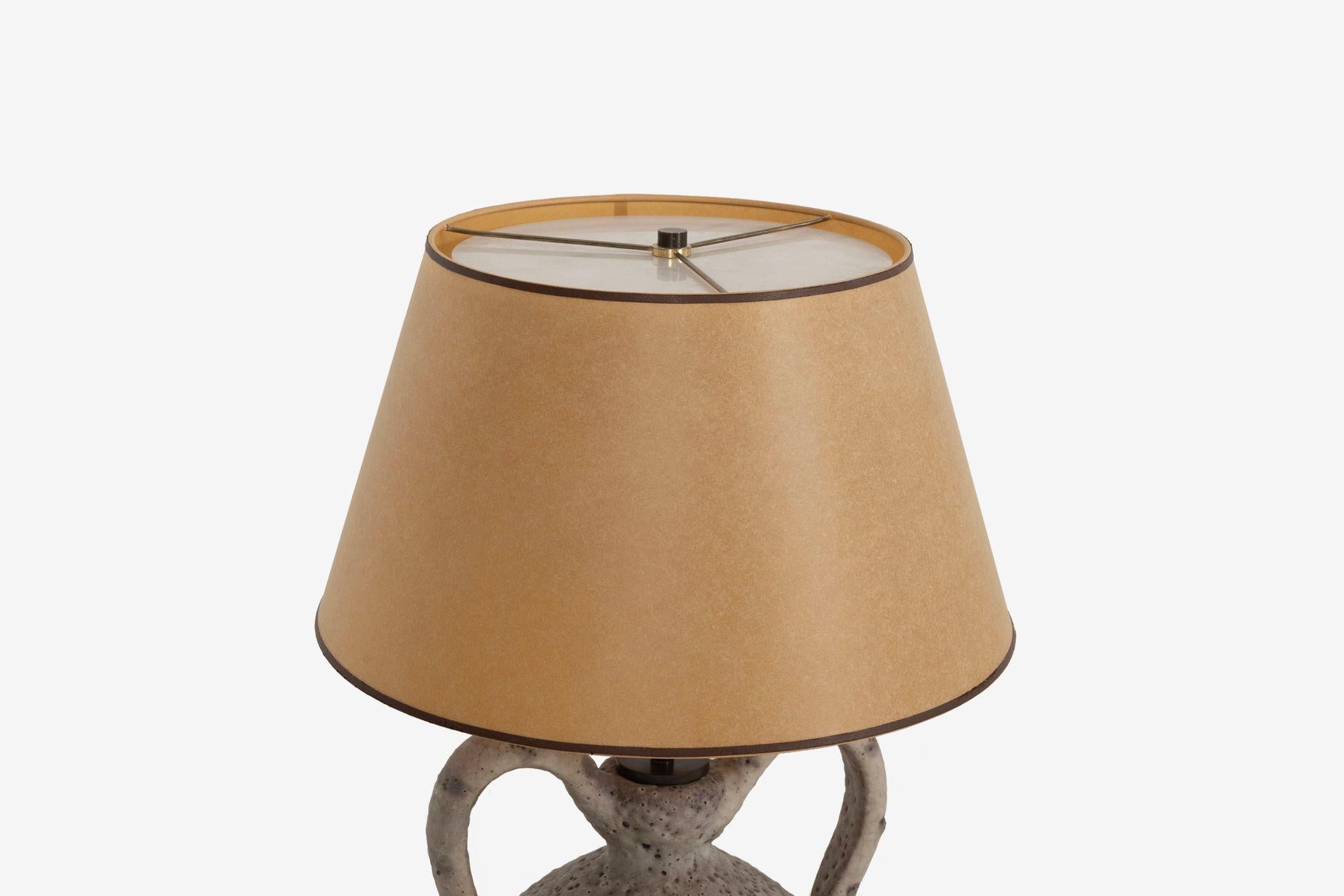 Guido Gambone Jug Form Table Lamp Italy 1955 In Good Condition For Sale In Chicago, IL