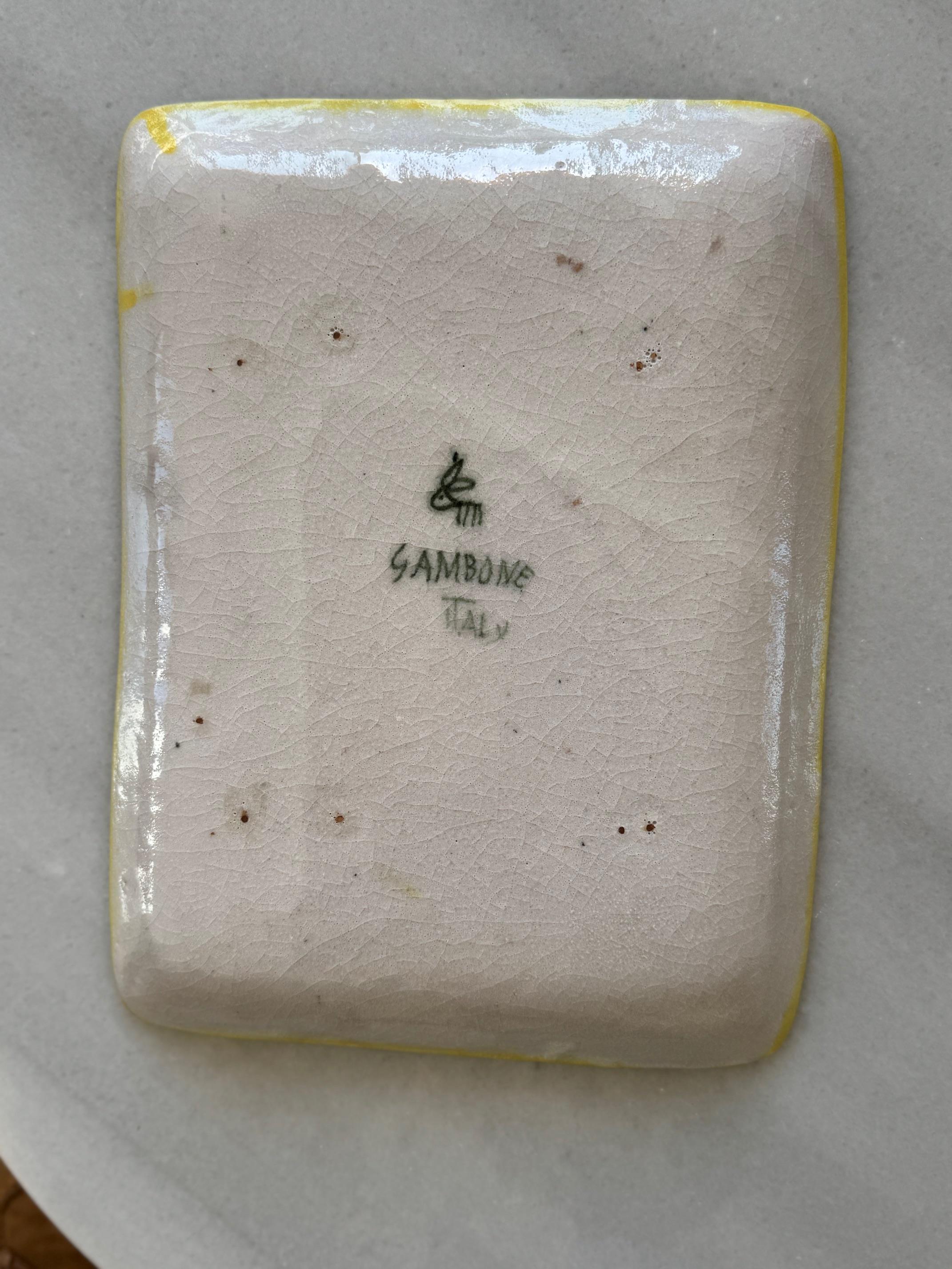 Guido Gambone Große keramische Deko-Tasse oder Vide-Poches 1950er Jahre im Zustand „Gut“ im Angebot in Paris, FR