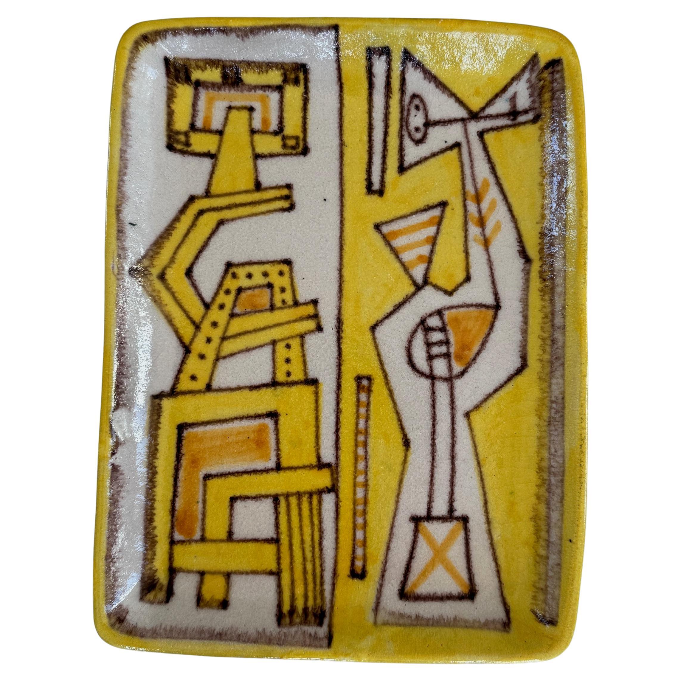 Grande tasse décorative ou Vide-Poches Guido Gambone des années 1950
