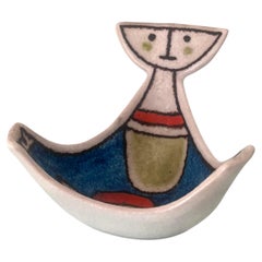 Guido Gambone Mid-Century Ceramic Vide Poche, Italy, 1960